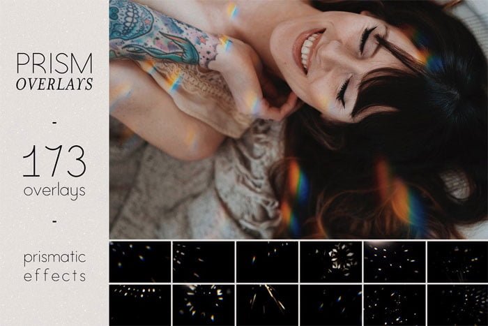 Prism Rainbow Light Photo Overlays