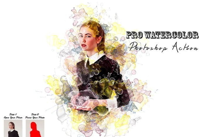 Pro Watercolor Photoshop Action