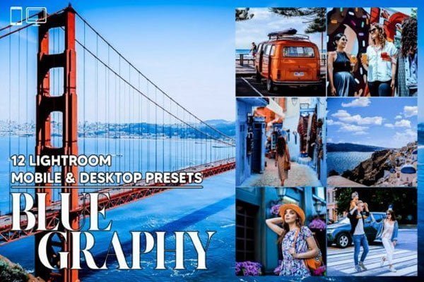 12 Blue Graphy Lightroom Presets