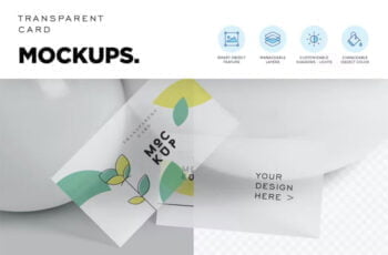 Transparent Business Cards Mockups