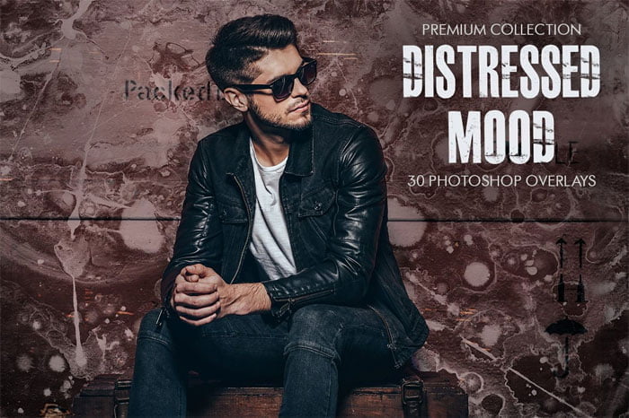 Distressed Mood Photoshop Overlays