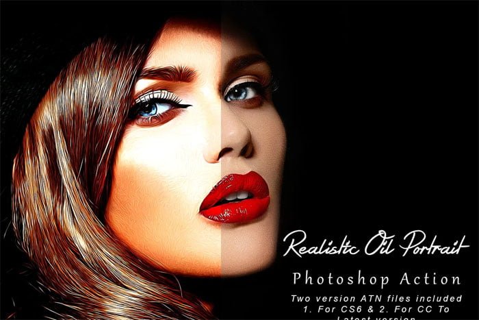 Realistic Oil Portrait PS Action