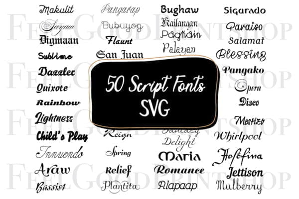 50 Script Fonts Bundle