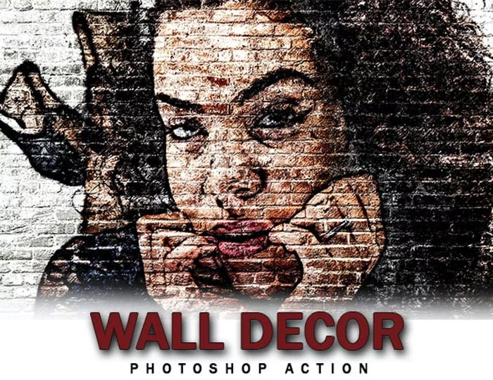 Wall Decor Photoshop Action