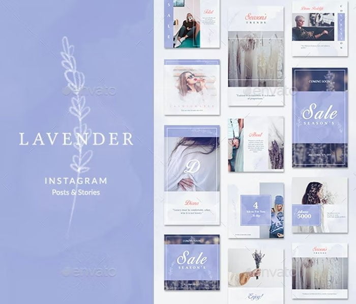 Instagram Posts & Stories Lavender