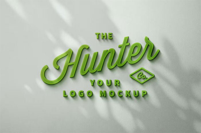 Green Glowing Logo Mocku
