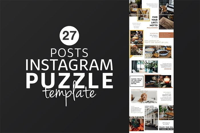 Instagram Puzzle Template Lifestyle