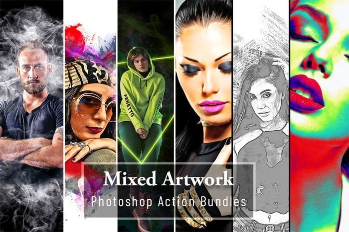 Mixed Artwork Actions Bundle