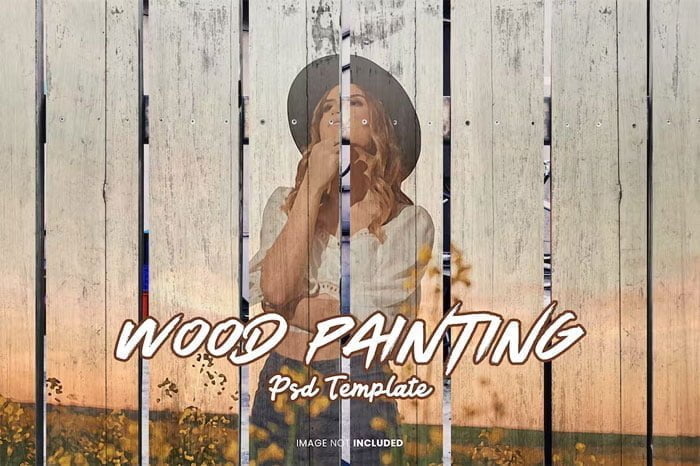Photo Effect Wood Painting