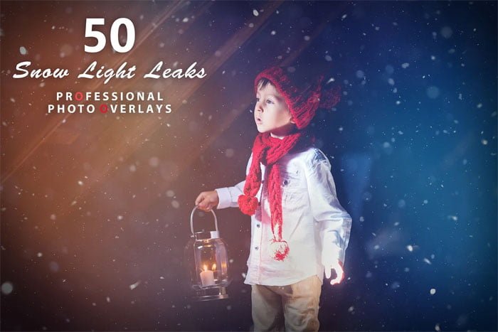 50 Snow Light Overlays