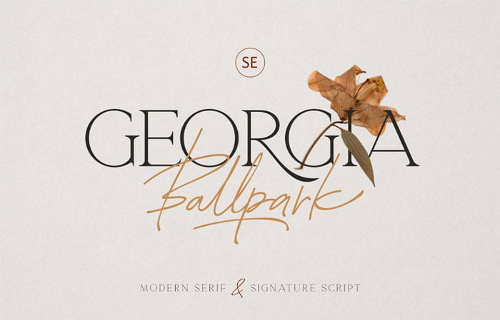 Georgia Ballpark Font Duo
