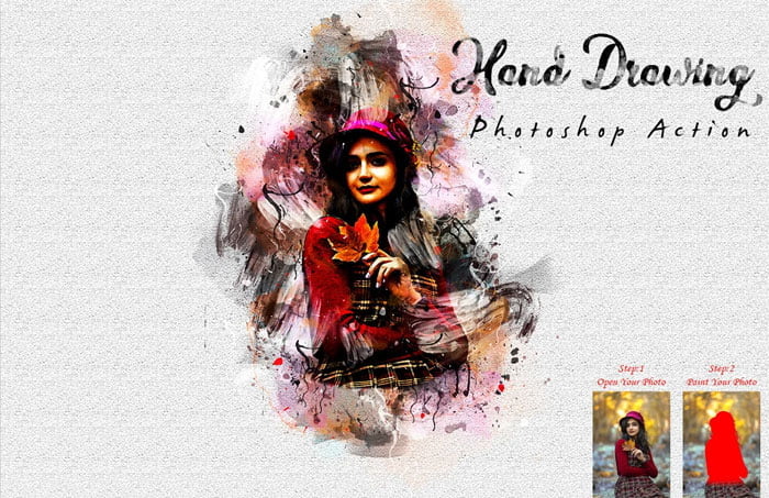 Hand Drawing Photoshop Action