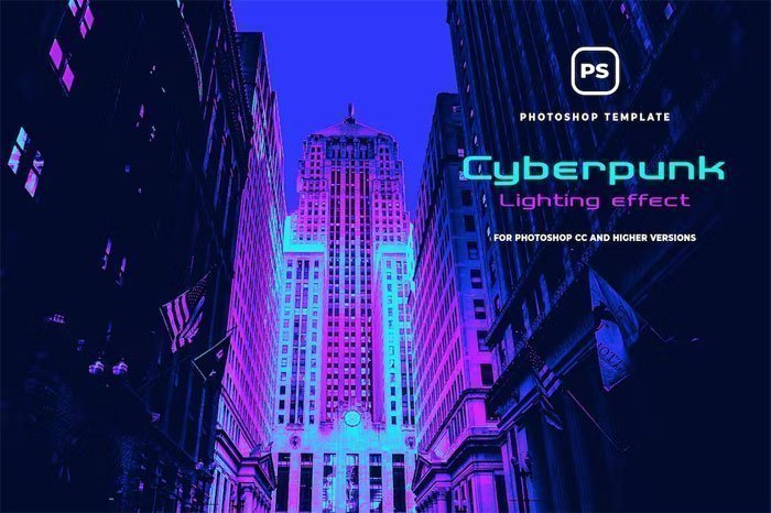 Cyberpunk Effect Photoshop