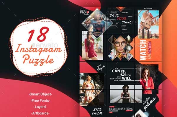 Instagram Puzzle Templates