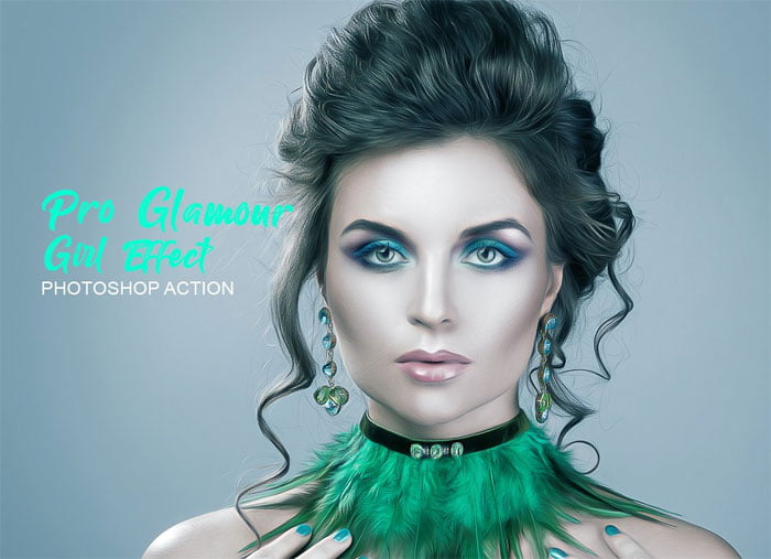 Pro Glamour Girl Effect PS Action