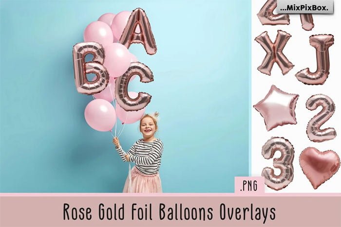 Rose Gold Foil Balloons