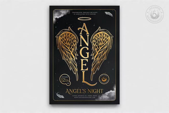 Angel Party Flyer Template V.3