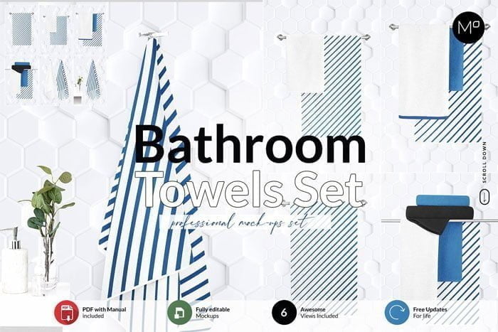 Bathroom Towel Set Mock-ups