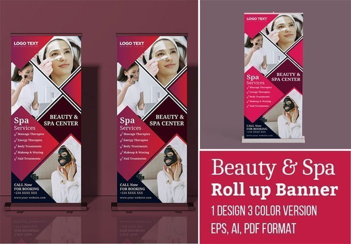 Beauty and Spa Roll Up Banner