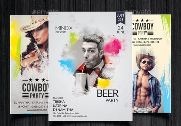 Beer Party Splash Flyer Bundle