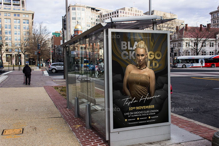 Black And Gold Party Flyer
