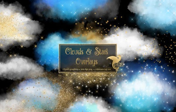 Clouds and Stars Overlays