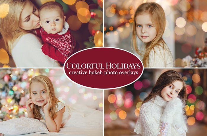 Colorful Holidays Photo Overlays