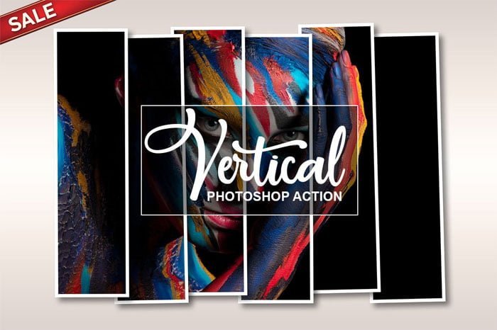 Vertical Panel Photoshop Action