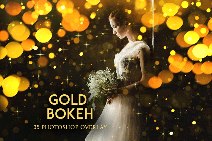 Gold Bokeh Overlay