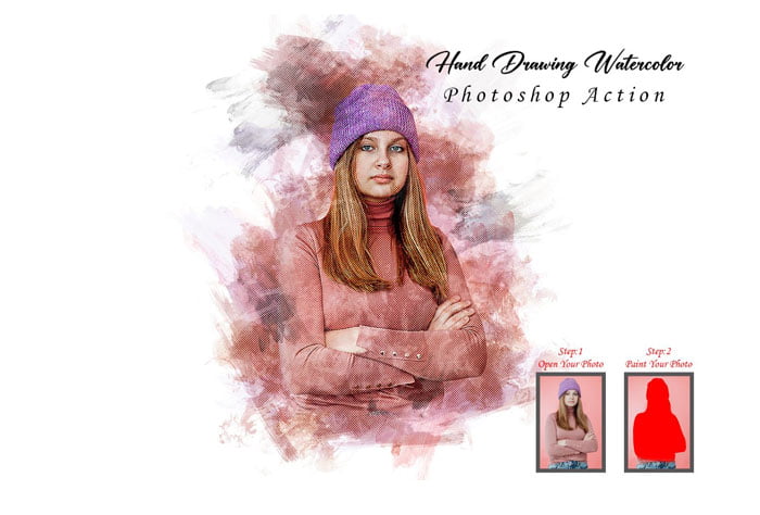 Hand Drawing Watercolor Action