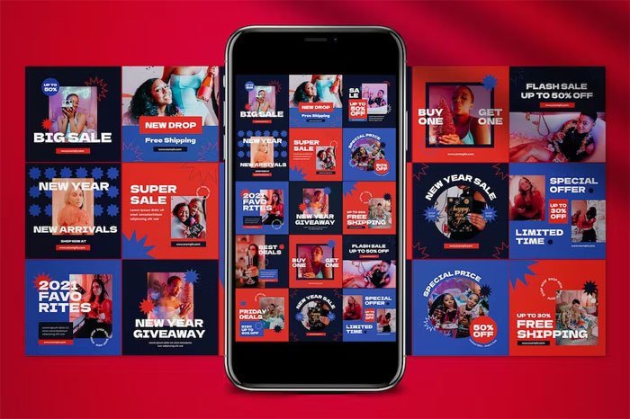 New Year Sale Instagram Pack