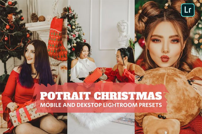 Portrait Christmas Lightroom Presets Desktop Mobile