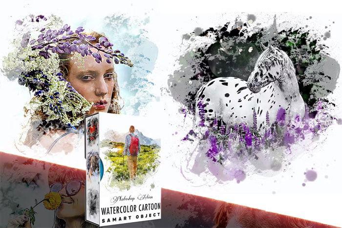 Watercolor Cartoon Photoshop Action