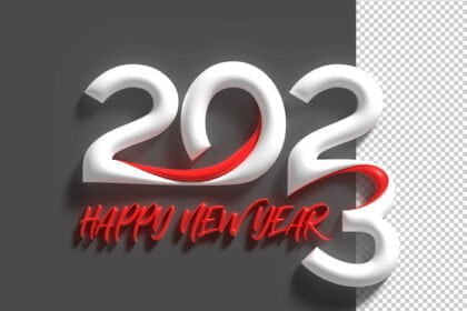 2023 Happy New Year 3d Text Design
