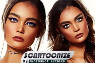 3 Vector Cartoon Painting Photoshop Action