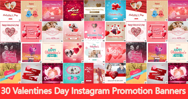 30 Valentines Day Banners