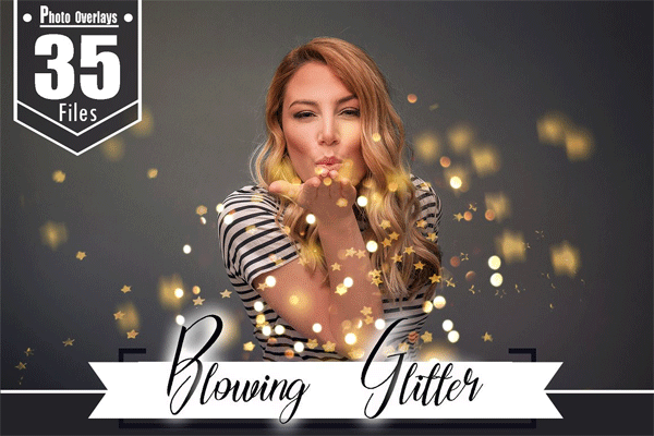35 Blowing Glitter Overlay
