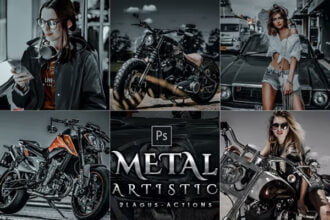 5 Artistic Metal Photoshop Actions