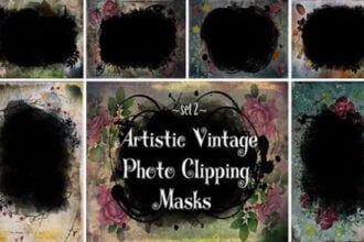 Artistic Vintage Photo Clipping Masks