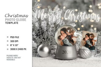Christmas Winter Snow Globe Digital Photo Gift