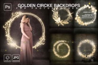 Golden lighting circle Backdrop v2