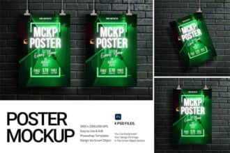 Hanging Poster Mock-ups