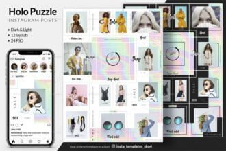 Holographic Puzzle Instagram Posts