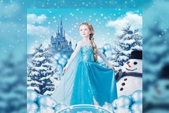 Ice Princess Party Flyer Invitation