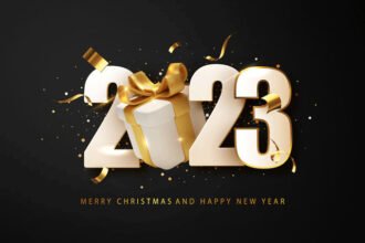 New Year 2023 Gift Box Design Decorative Elements