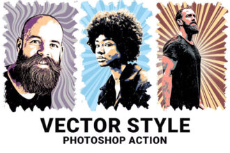 Photoshop Action In Vector Style