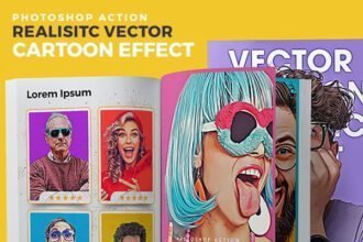 Realistic Vector Cartoon Photoshop Action