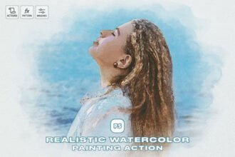 Realistic Watercolor Painting Action