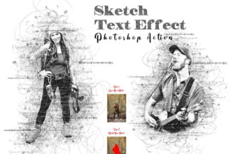 Sketch Text Effect Photoshop Action