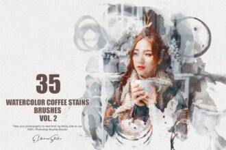 Watercolor Coffee Stains Brushes